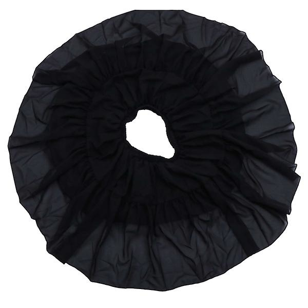1 Stk Kjole Underskjørt Justerbar Petticoat Skjørt Lolita Petticoat (sort)