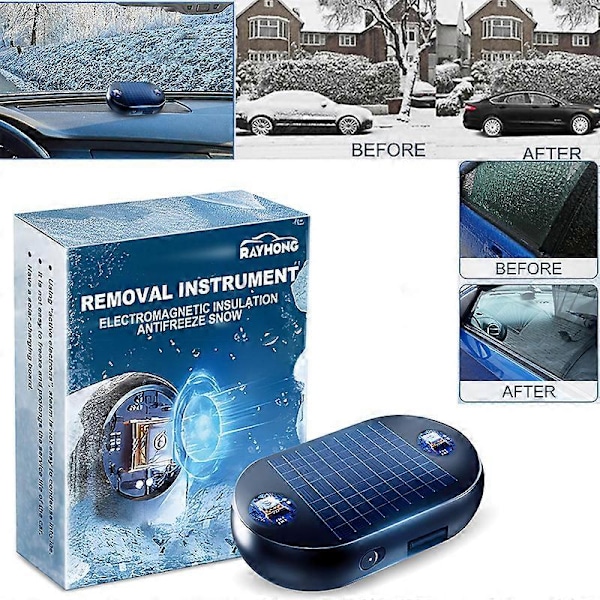 Elektromagnetisk Bilsnegrenser Anti-frost Snefjerner Solcelledrevet Bilsnegrenser Defroster Forrude Defroster