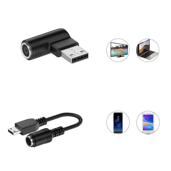 MSI USB-tupp til 5.5x2.5mm/7.4x5.0mm/MSI USB-tupp DC tønneplugg strømkabel Rectangle Tip