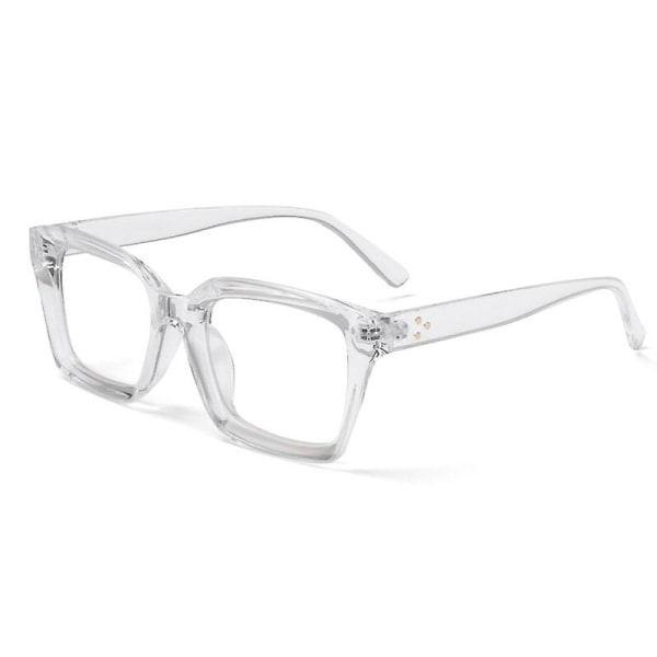 Överdimensionerade fyrkantiga läsglasögon Män Kvinnor Bärbar Stor Båge Högupplöst Transparent