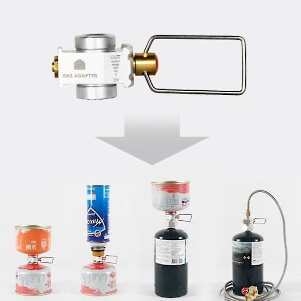 Camping Gas Saver Plus -kaasunkääntäjä ja täyttösovitin litteille kaasupulloille