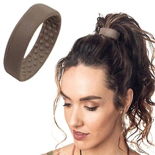 Silikon Hårstrikk Elastiske Bånd Hestehaleholder Multifunksjonell Foldbar Hårtilbehør Ny Coffee