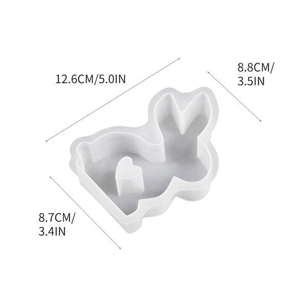 Påskekanin Silikonforme. Påskehare Bageform. Påskekanin Silikonform Til Gips. Soyavokslys NUO20241341 B