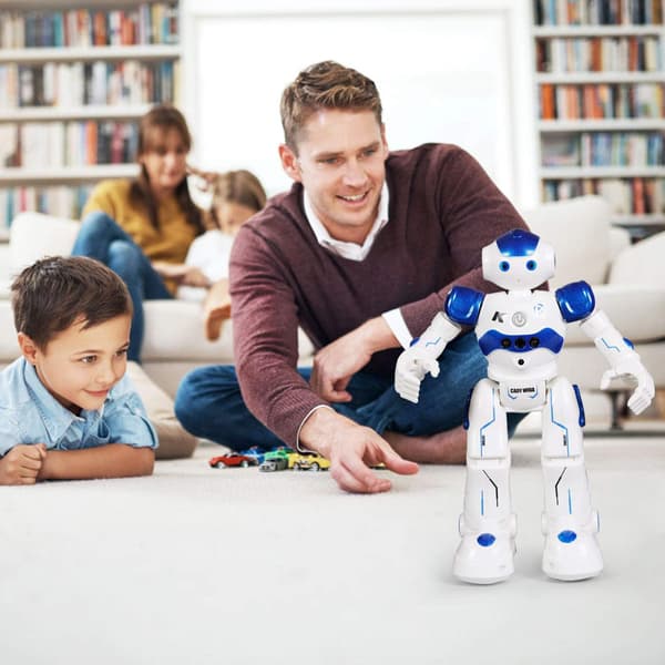 Interaktiv Programmerbar Robot, Geststyret Smart Legetøj til Børn, med Sang- og Dansefunktioner, Genopladeligt Robotlegetøj til Drenge og