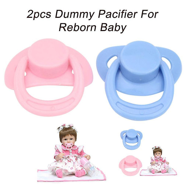 2 st Nya Dummy-nappar för Reborn Babydockor med Inbyggda Magnetiska Tillbehör