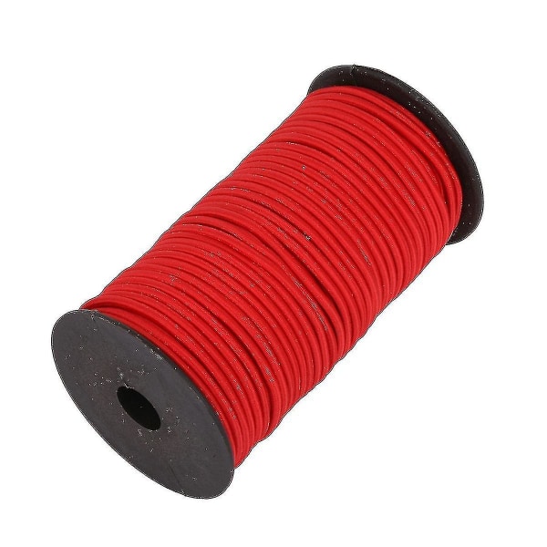 4 mm bredt elastisk bånd, rund elastisk ledning Red 1m