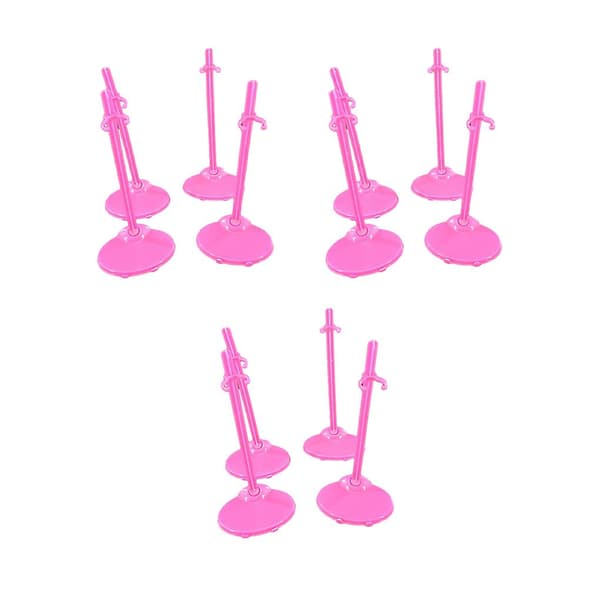 12 Dockställ Figurer Displayhållare Rack Leksakstillbehör Red