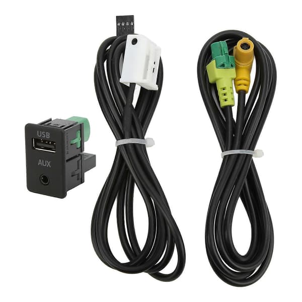 Bil Audio AUX Switch USB Ledningsadapter Erstatning for RCD510 RNS315 B6 B7 CC