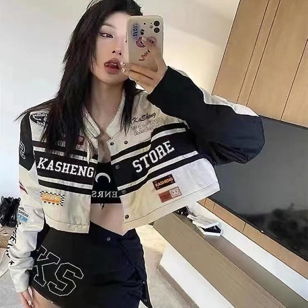 Ks Vintage Racing Takki, Irrotettava Moottoripyörä Baseball Takki, Lentäjän Takki, Katutakki XL