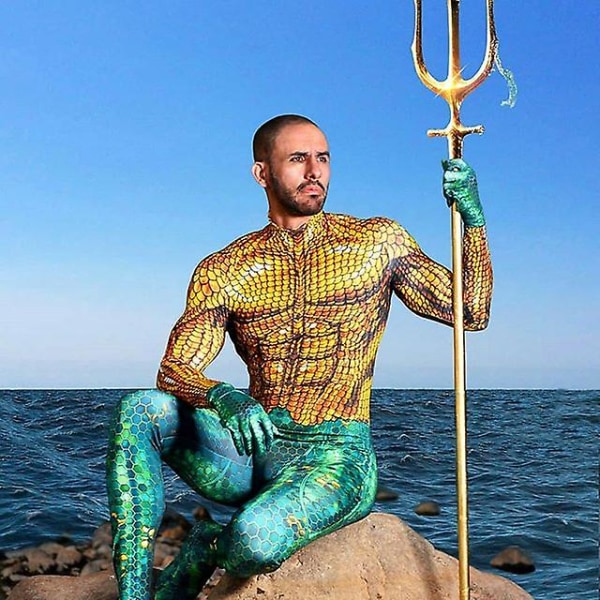 Voksen Barn Halloween Film Aquaman Mera Cosplay Kostyme Superhelt Arthur Curry Orin Zentai Bodysuit Suit Jumpsuits Z D M