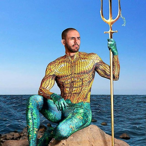 Voksen Børne Halloween Film Aquaman Mera Cosplay Kostume Superhelt Arthur Curry Orin Zentai Bodysuit Dragt Jumpsuits Z D XS