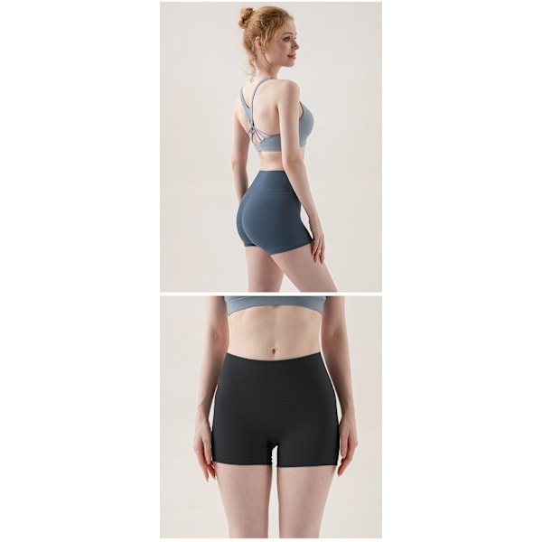 Yogashorts för kvinnor, 6 tum - Hög midja, träningstights, löpning, spandex, cykelshorts