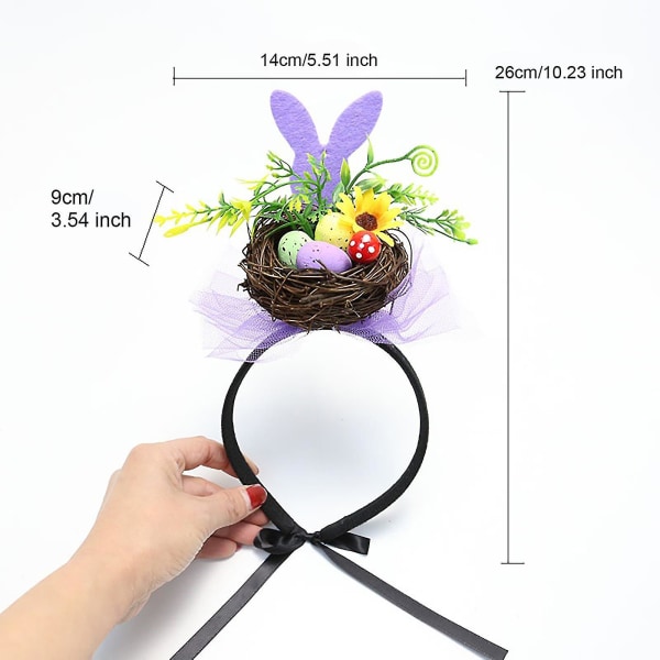 Easter Party Headwear Rabbit Bird's Nest Decorative Headband For Children And Adults Hk