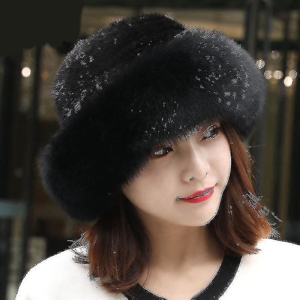 Faux Fur Trimmet Vinter Mote Hat For Women Fasjonable Outdoor Warm Hats Christmas Gift Khaki