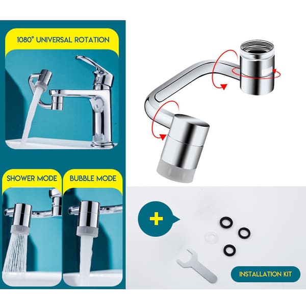 Universell 1080 Roterende Svingbar Robotarm Svingforlengelse Vaskkranlufter C
