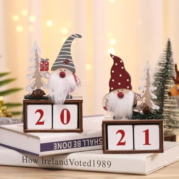 Julekalender i tre, måneds- og datovisning, dekorasjon