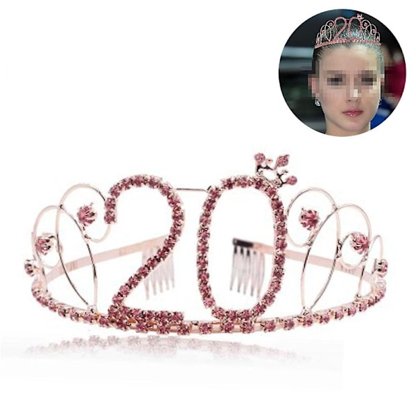 Fødselsdagskrone Tiara med Hårkam Krystal Rhinesten Sølv Fødselsdagsgave til Kvinder Prinsesse Fest Tilbehør og Dekorationer med Krystal