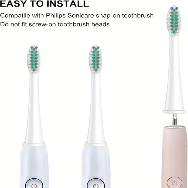 Philips Sonicare -hammasharjan vaihtopäät - Pehmeät Dupont-harjakset, vaihtopäät sähköhammasharjoille Deep Cleaning 4pc