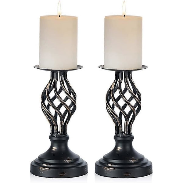 Candlesticks Black 2 Pieces (28cm)