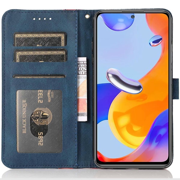 For Xiaomi Redmi Note 11 Pro 5G /Note 11 Pro 4G-veske Lommebokstativ Telefonbeskyttelsesdeksel/blått Red Blue