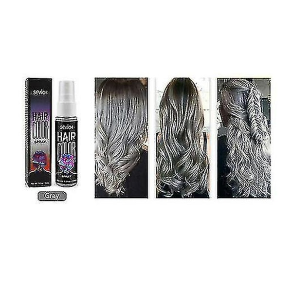 30 ml 5 Värillinen Nestemäinen Suihke Väliaikainen Hiusten Väri Unisex Hiusten Väriväri Hetkessä Grey