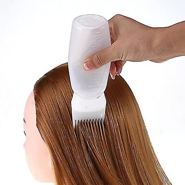 3kpl juurikampa-applikaattoripullo tyhjä hiusväripullo annostelu uudelleen täytettävä hiusvärjäys värjäyspullot kampaamo muotoilutyökalu salin siivoukseen