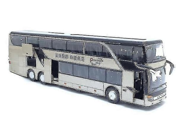 Bus Model 1:32 Høj Simulation Dobbelt Sightseeing Blinkende Legetøjsbil