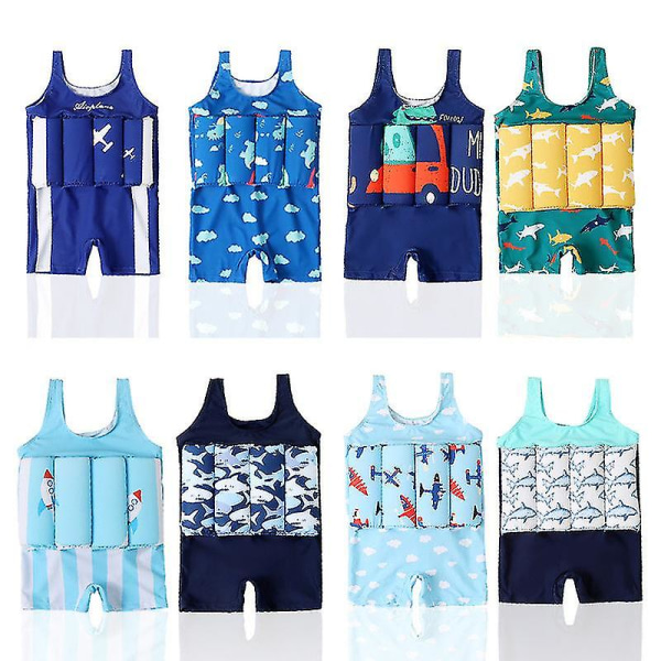 Boys One Piece Buoyancy Swimsuit Swimming Pool Water Sports Safety Kids Life Jacket Floating Foam Life Vest