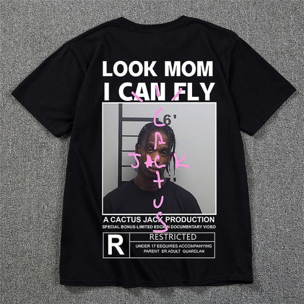 HOT Cactus Jack T-shirt 2022 Sommar Män Kvinnor SE MAMMA I CAN FLY T-shirt ASTROWORLD Hip Hop Kortärmade Tshirts Khaki 2 S