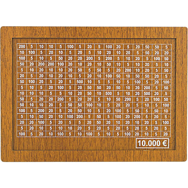 Spareboks i 4 størrelser Sparekasser med sparemål og avkrysningsbare tall 10000 euros