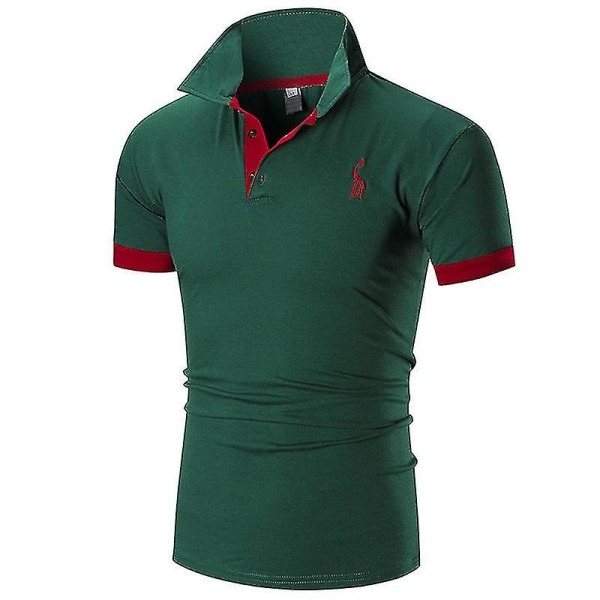 Sommerklær 2023 Casual Sport Menn Polo T-skjorter Med Logo Broderi Tilpasset Golf Menn Polo Skjorter Green XXL