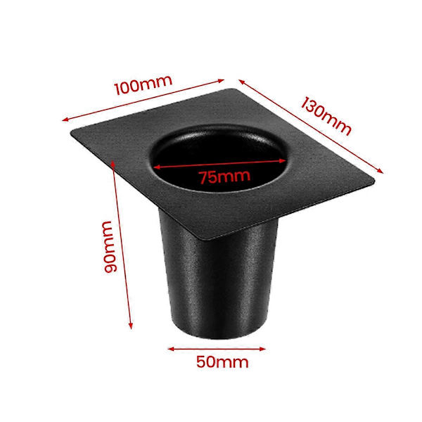 Regnkæde Tagrende Adapter Metal Regnkæde Adapter til Tagrende Black