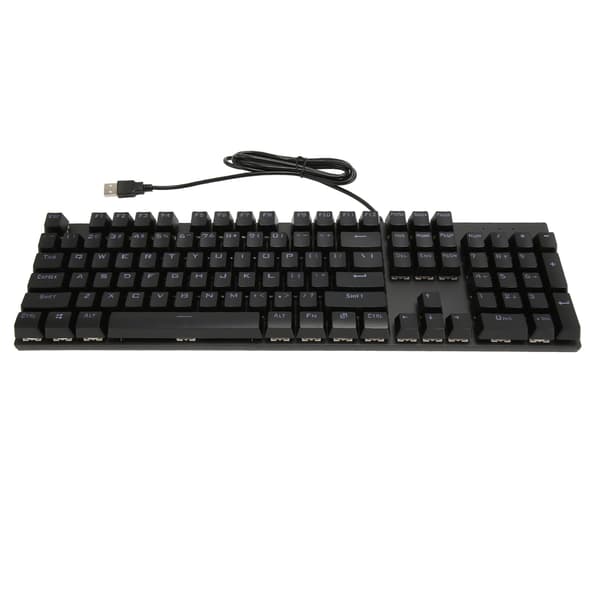 Full Size Mechanical Keyboard 104 Keys USB Wired Gaming Keyboard with Numeric Keypad Red Switch for Windows Black