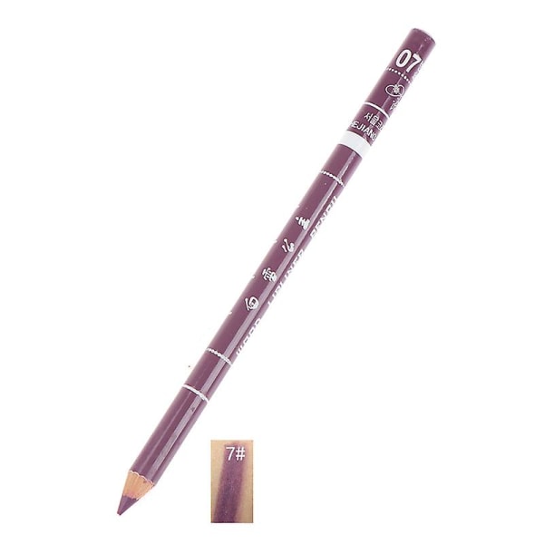 1 stk Professional Wood Lip Liner Vandtæt Lady Long Lasting Lip Liner blyant N7