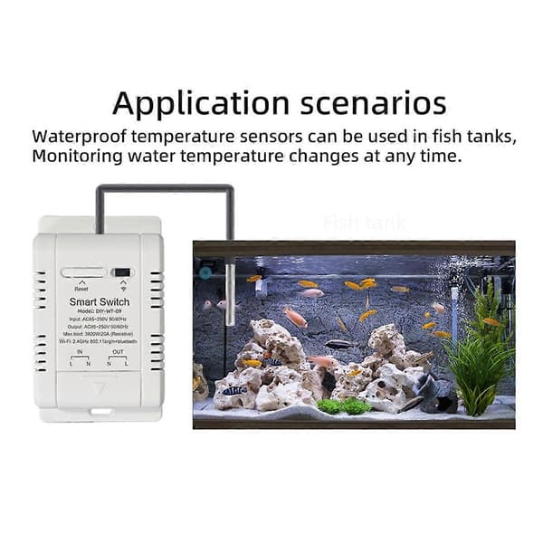 Ewelink Smart Temperaturafbryder WIFI 20A med Temperatursensor White