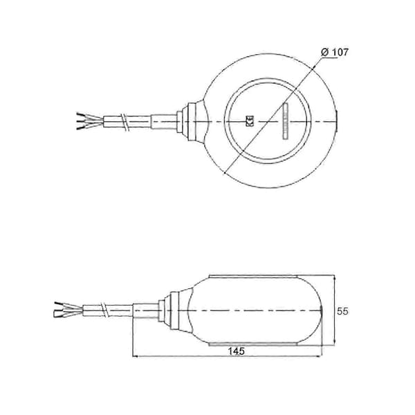 5m 250V 10A Flydekontakt til rund dykpumpe