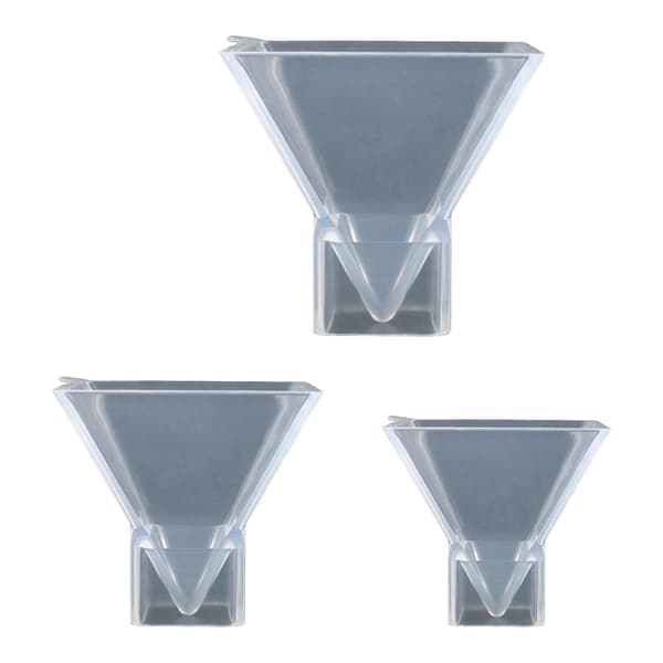 3x Klare Pyramide Silikoneform Harpiks Støbeform DIY Epoxy Krystalværktøj
