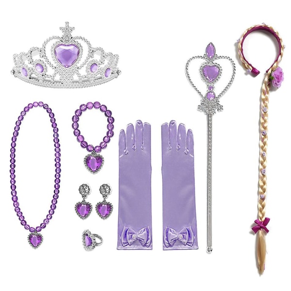 Perukki Cosplay Anna Elsa Tyttöjen Frozen Prinsessat Disney Perukki Punainen Ariel Pieni Merenneito Hiusten Asusteet Belle Jasmine Rapunzel Rapunzel Sets