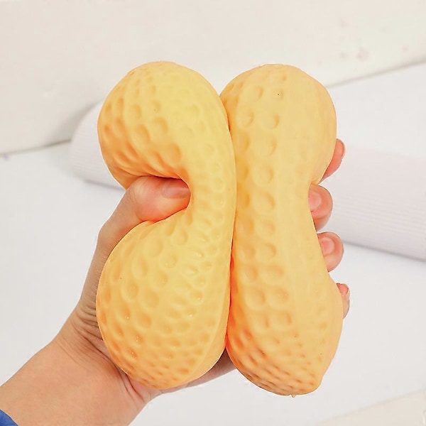 Kunstig Jordnøddes Fidget Legetøjs Sæt - Interaktiv TPR Squishy og Træk-Fra Hinanden Stressaflastende Legetøj Jordnødder Peanuts Filling with light