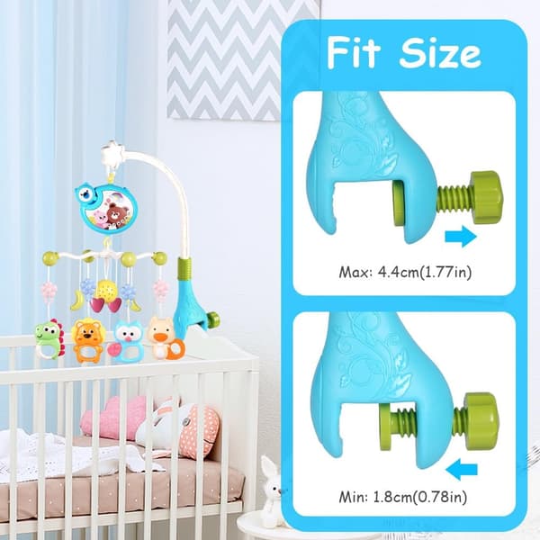Crib Mobile, 0+ Months, Stroller Mobile, 3-in-1 Crib Mobile with Lights and Music