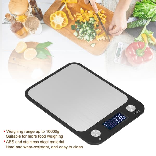 Digital Kitchen Scale Stainless Steel Precision Results Compact Design Food Measurement LCD Display Tare Function Easy Measuring for Baking Cooking