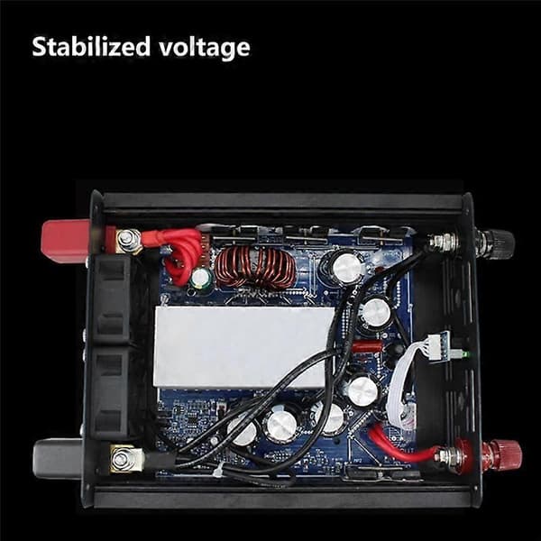 12V til 24V DC 60 Ampere Power Booster Step-Up DC Konverter 12 Volt til 24 Volt Transformer til Bil Video Køleskab Black