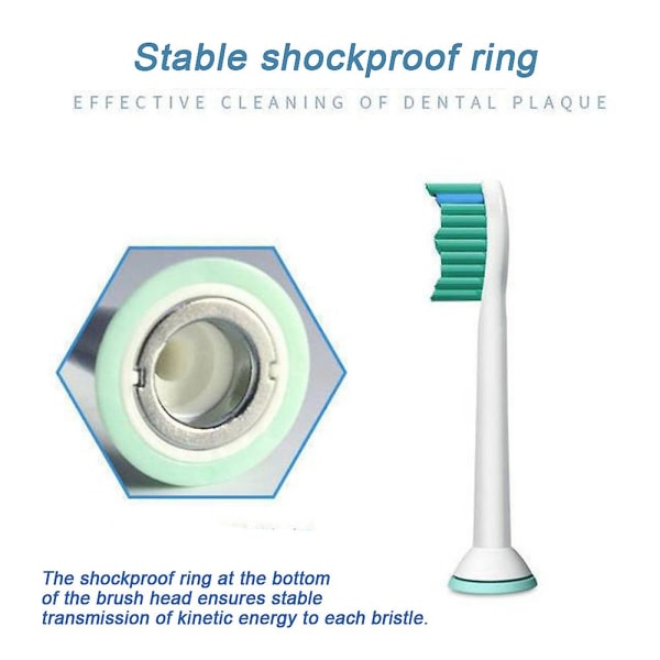 4st ersättningstandborsthuvuden lämpliga för Philips Sonicare elektriska tandborstar