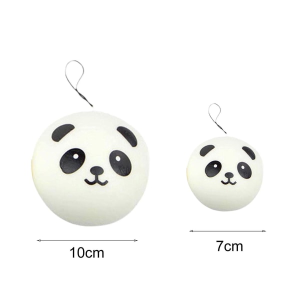 Pehmo avainriipus Ultrapehmeä putoamisen estävä Suloinen Hitaasti Rebound Panda Buns Laukkuhihna Riipus vuosipäivälahjaksi Jiyuge 7cm