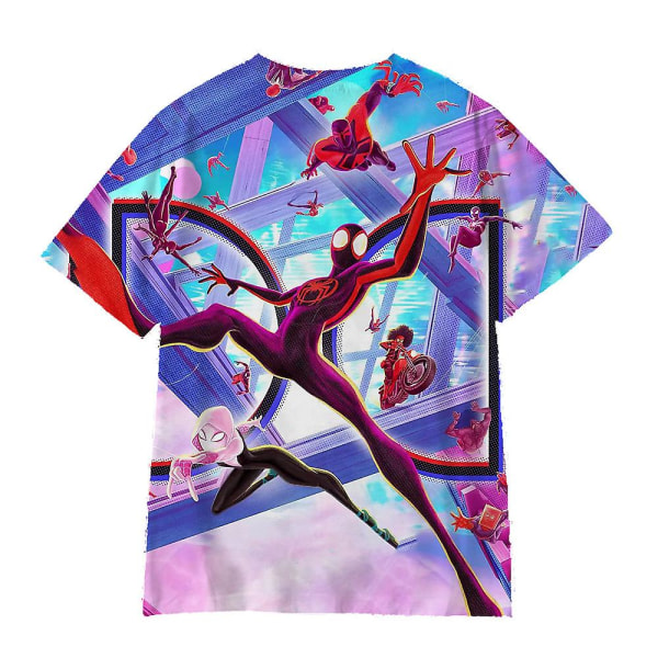 Barn Pojkar Marvel Spider-man: Across The Spider-vers Kortärmad T-shirt Summer Superhero Spiderman Casual Tee Shirts Toppar A 5-6Years