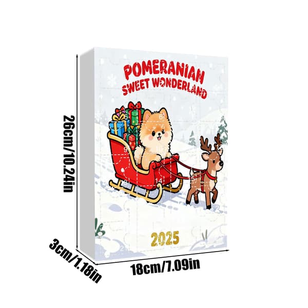 Adventskalender 2026 Hund - 24 dager 2D akrylpynt