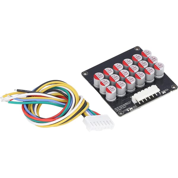 6S Equalizer Balancer Lifepo4 / LTO Batteri Energiutjevning Kondensator BMS-kort Black