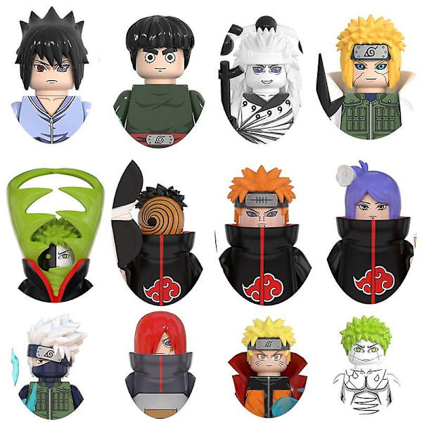 Narutos Sasuke Kakashi Akatsuki Tiilet Rakennuspalikat Anime Sarjakuva Mini Toimintahahmot Pääosat Kokoonpano Leikkikalut Lasten Syntymäpäivälahjat K2052