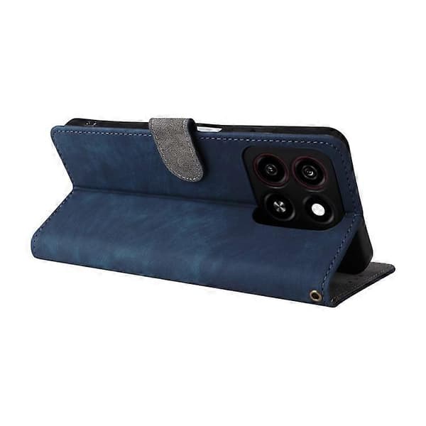 Kompatibel med ZTE Blade A35 / Blade A55 Plånboksfodral RFID PU Läderfodral Stativvy Blue