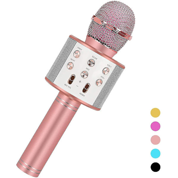 Fødselsdaggaver til jenter og gutter 6-15 år, Bluetooth trådløs karaoke-mikrofon, festfavoritt for tenåringsgutter og jenter leker 4-12 år